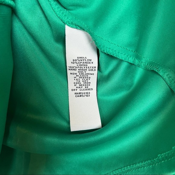 ELIZA J Green Lace Sheath Mini Dress 0 XS Kelly Party 3/4 Sleeve Cocktail - Picture 7 of 7